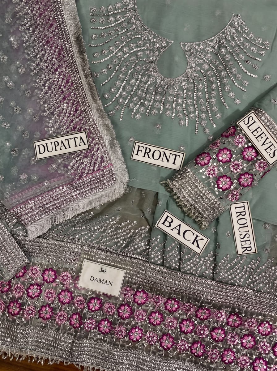 JAZMIN HEAVY EMBROIDERED UNSTITCHED 3PC SUIT
