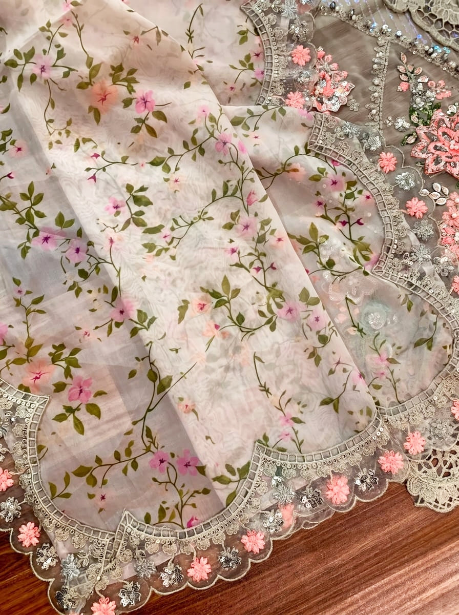 Maria B Heavy Embroidered Unstitched 3PC Suit