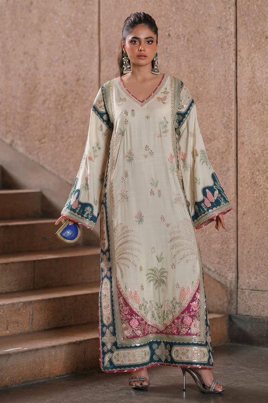 ETHNIC HEAVY EMBROIDERED 2PC KAFTAN