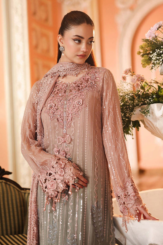 MARIA.B CHIFFON HEAVY EMBROIDERED UNSTITCHED 3PC SUIT