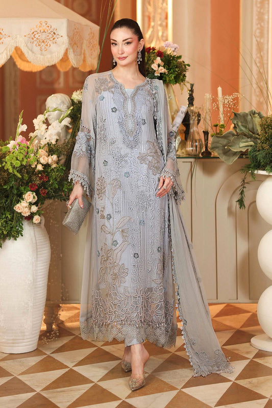 CHIFFON HEAVY EMBROIDERED UNSTITCHED 3PC SUIT