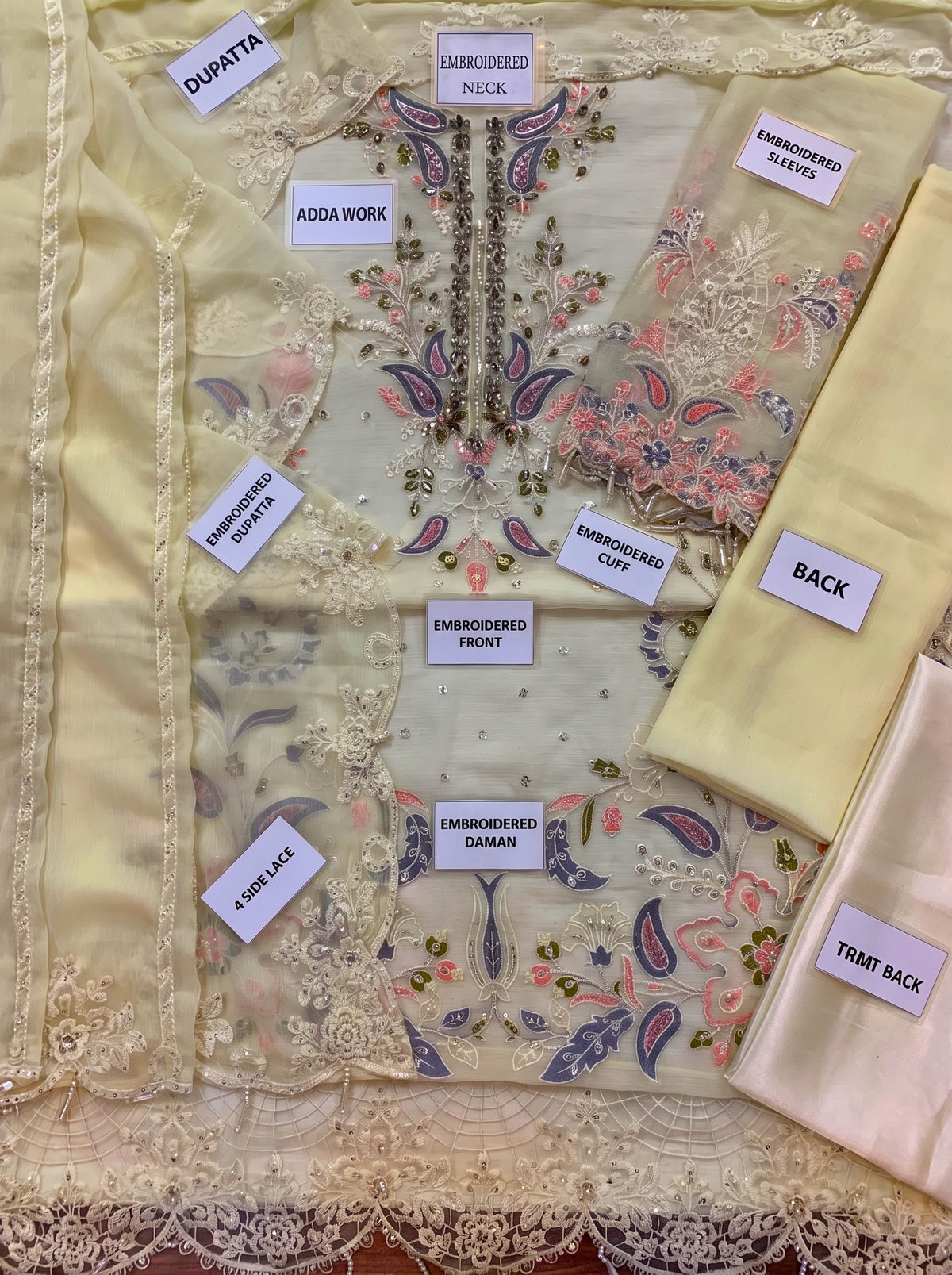 CHIFFON HEAVY EMBROIDERED UNSTITCHED 3PC SUIT