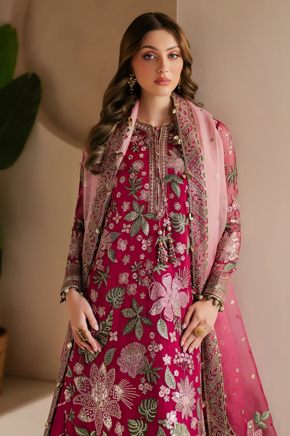 JAZMIN CHIFFON HEAVY EMBROIDERED UNSTITCHED 3PC SUIT