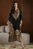 ETHNIC HEAVY EMBROIDERED SILK UNSTITCH 3PC KAFTAN