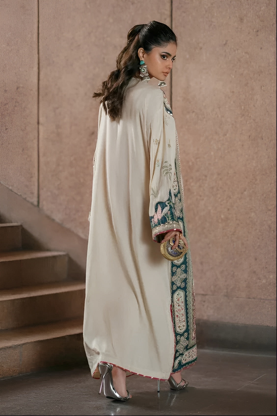 ETHNIC HEAVY EMBROIDERED 2PC KAFTAN