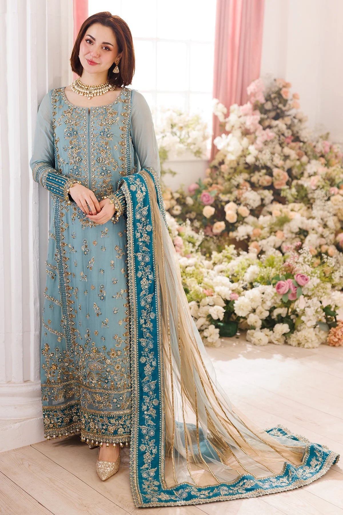 CHARIZMA EMBROIDERED CHIFFON 3PC UNSTITCH