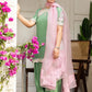 MURK EMBROIDERED SILK UNSTITCH 3PC SUIT
