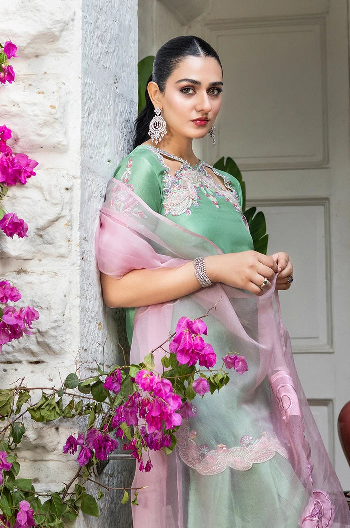 MURK EMBROIDERED SILK UNSTITCH 3PC SUIT