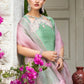 MURK EMBROIDERED SILK UNSTITCH 3PC SUIT