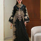 ETHNIC - LUXURY SILK HEAVY EMBROIDERED UNSTITCHED 3PC | KAFTAN JET BLACK