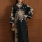 ETHNIC - LUXURY SILK HEAVY EMBROIDERED UNSTITCHED 3PC | KAFTAN JET BLACK