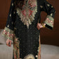 ETHNIC HEAVY EMBROIDERED SILK UNSTITCH 3PC KAFTAN