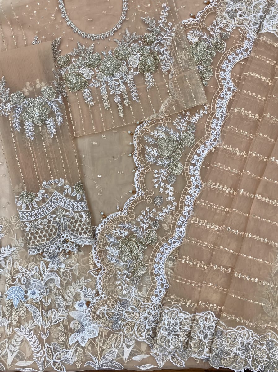 MARIA B HEAVY EMBROIDERED UNSTITCHED 3PC