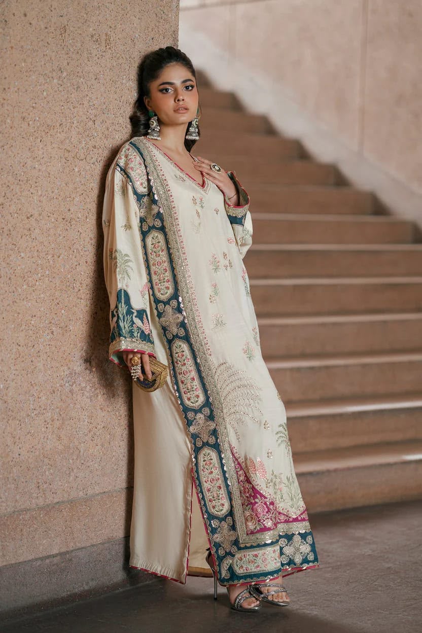 ETHNIC HEAVY EMBROIDERED 2PC KAFTAN