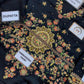 ETHNIC - LUXURY SILK HEAVY EMBROIDERED UNSTITCHED 3PC | KAFTAN JET BLACK
