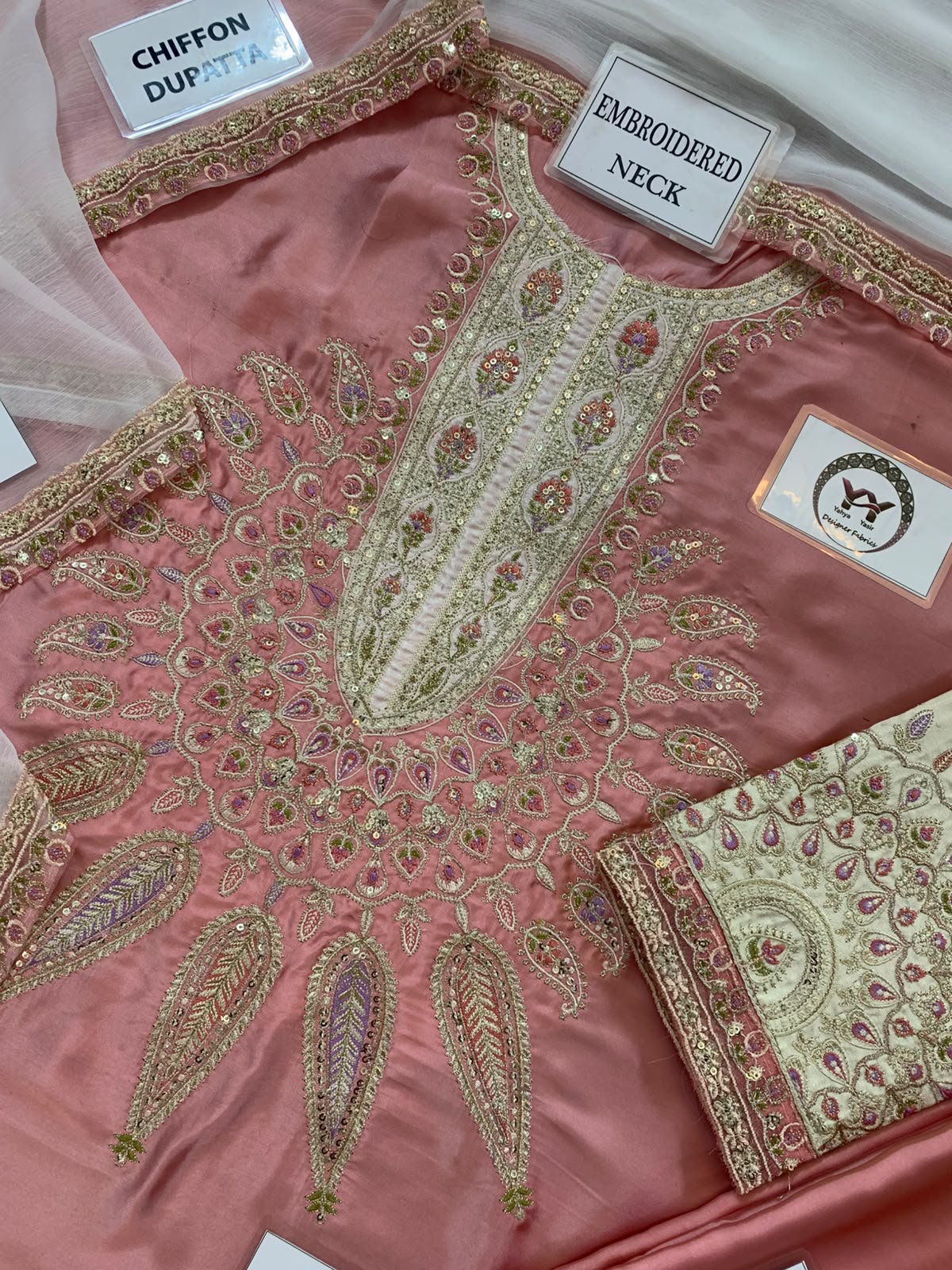 ETHNIC PREMIUM HEAVY EMBROIDERED UNSTITCHED 3PC SUIT