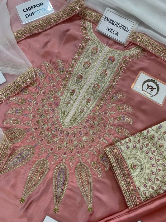 ETHNIC PREMIUM HEAVY EMBROIDERED UNSTITCHED 3PC SUIT
