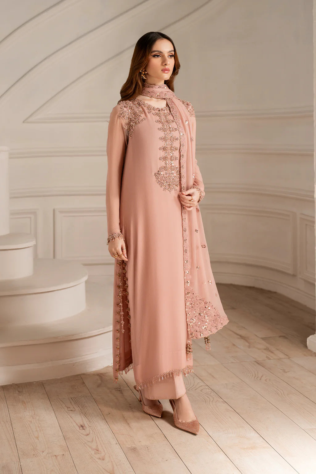 IZNIK CHIFFON 3PC UNSTITCH SUIT