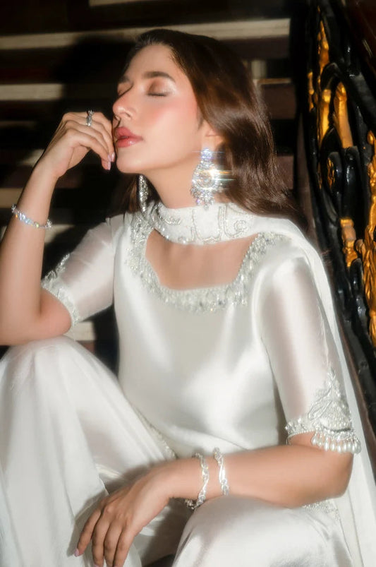 MURK HEAVY EMBROIDERED UNSTITCH 3PC SUIT