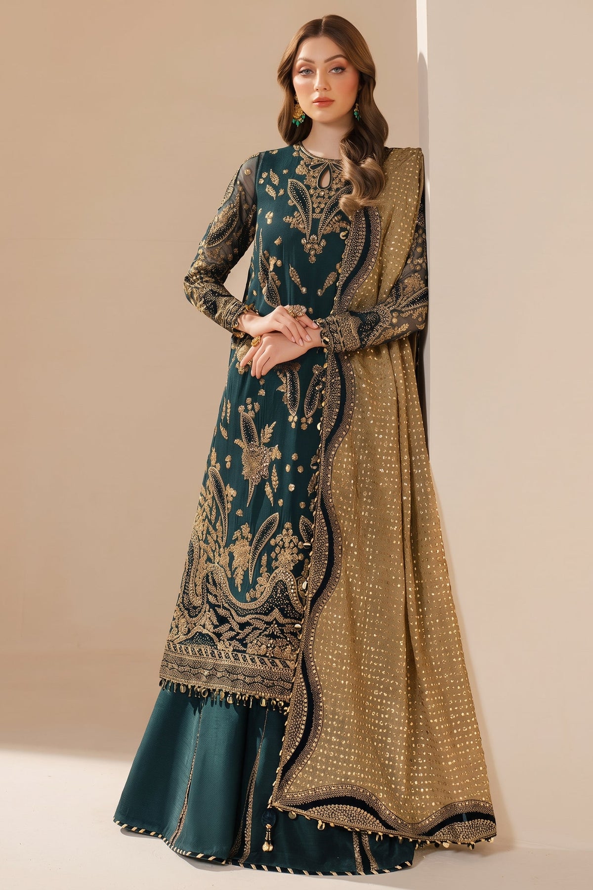 JAZMIN HEAVY EMBROIDERED CHIFFON