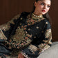 ETHNIC - LUXURY SILK HEAVY EMBROIDERED UNSTITCHED 3PC | KAFTAN JET BLACK