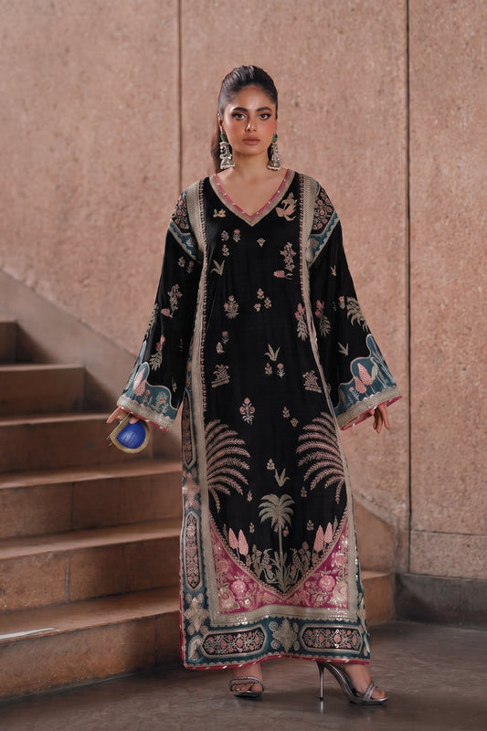ETHNIC HEAVY EMBROIDERED 2PC KAFTAN