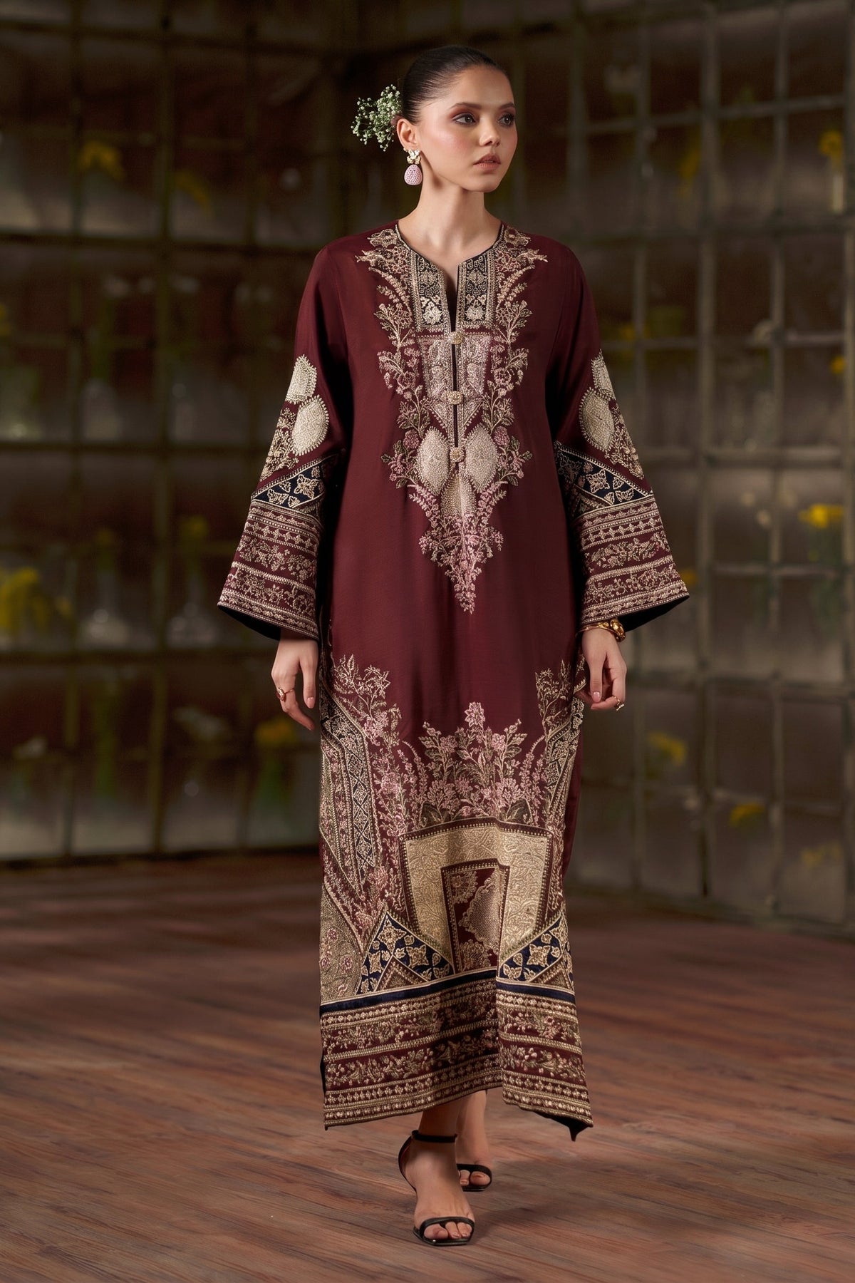 ETHNIC KAFTAN UNSTITCH 2PC