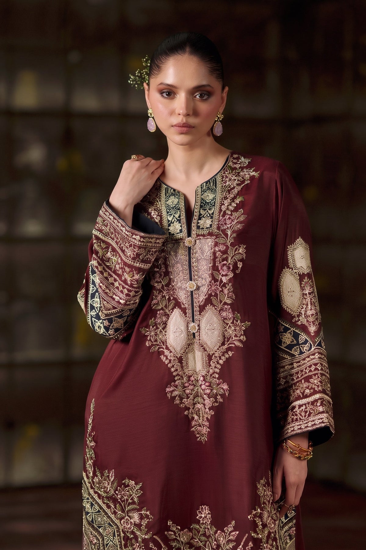 ETHNIC KAFTAN UNSTITCH 2PC