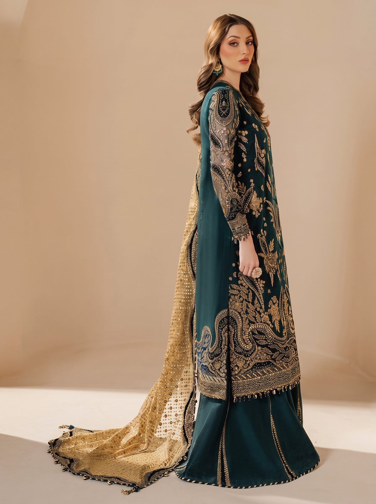 JAZMIN HEAVY EMBROIDERED CHIFFON