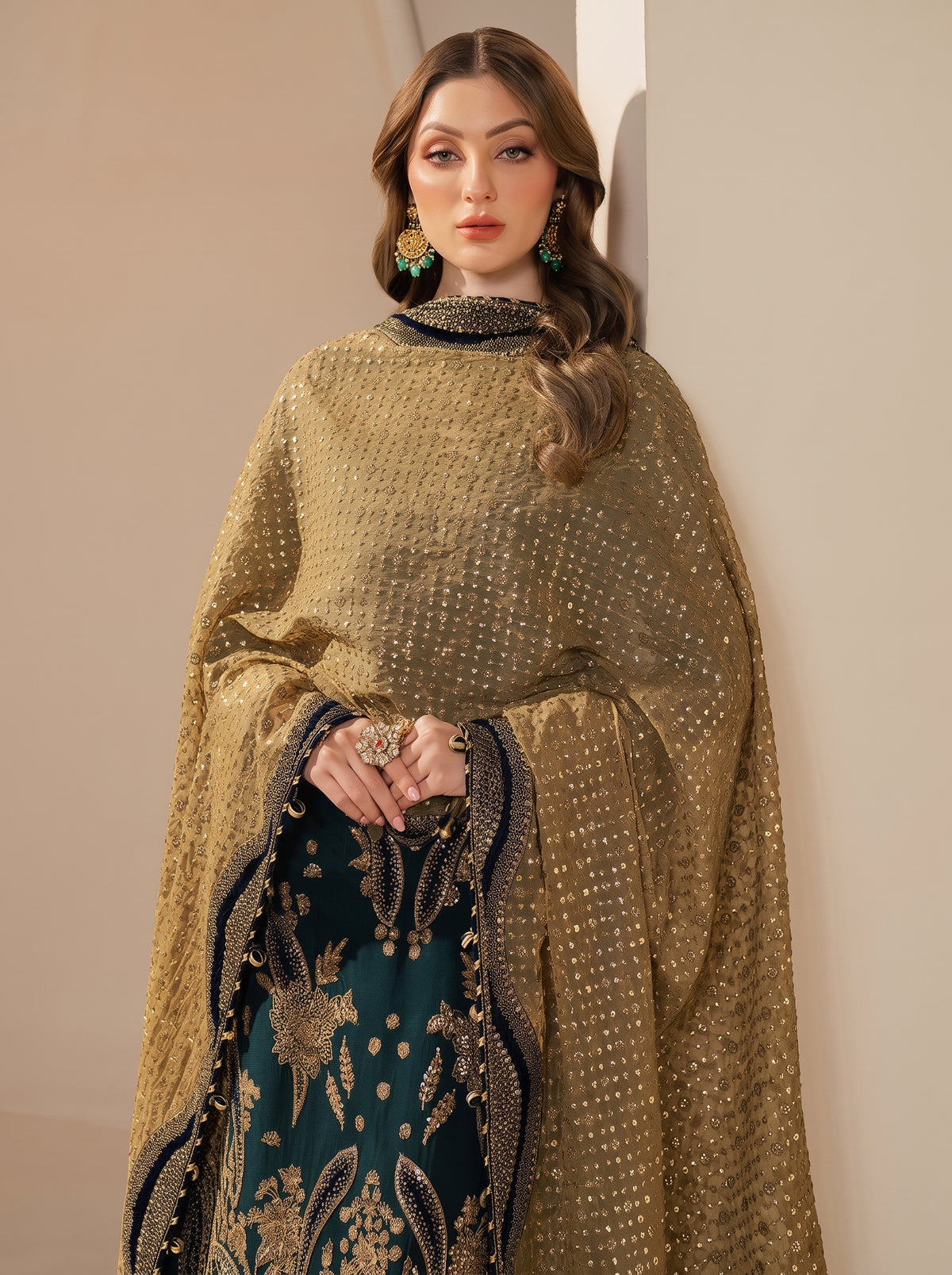 JAZMIN HEAVY EMBROIDERED CHIFFON
