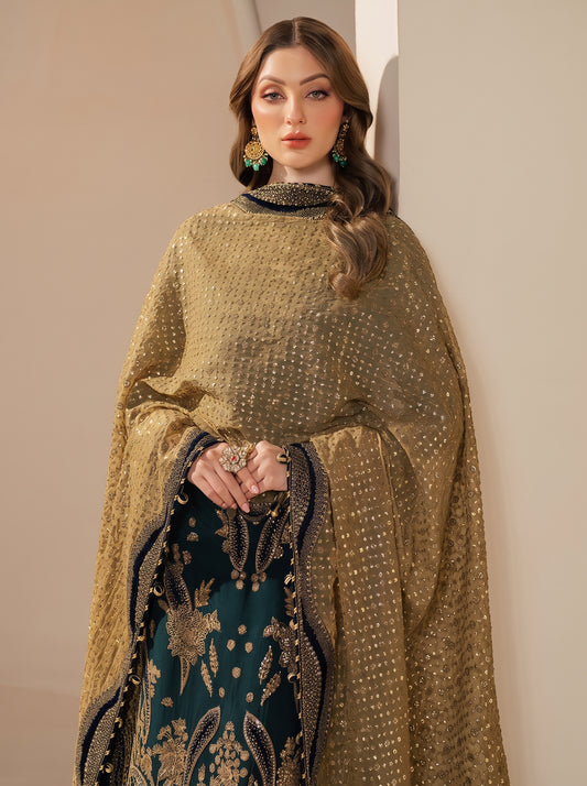 JAZMIN HEAVY EMBROIDERED CHIFFON