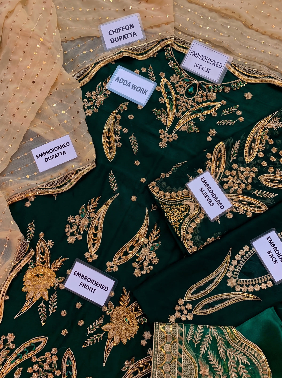 JAZMIN HEAVY EMBROIDERED CHIFFON