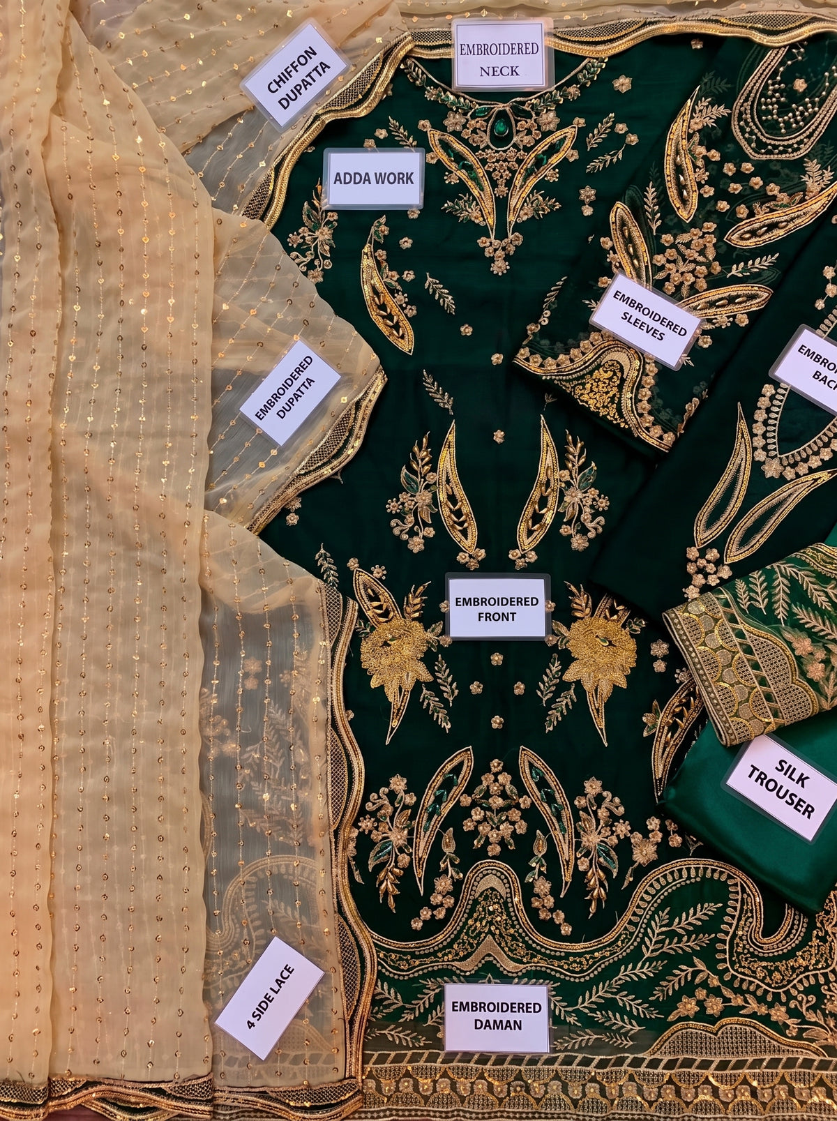 JAZMIN HEAVY EMBROIDERED CHIFFON
