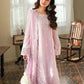 AZURE CHIFFON HEAVY EMBROIDERED UNSTITCH 3PC SUIT