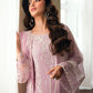 AZURE CHIFFON HEAVY EMBROIDERED UNSTITCH 3PC SUIT