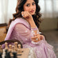 AZURE CHIFFON HEAVY EMBROIDERED UNSTITCH 3PC SUIT