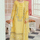 EMBROIDERED ORGANZA UNSTITCHED 3PC SET