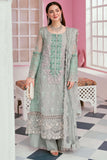 EMBROIDERED ORGANZA UNSTITCHED 3PC SET