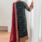BAROQUE CHIFFON EMBROIDERED UNSTITCHED 3PC SUIT