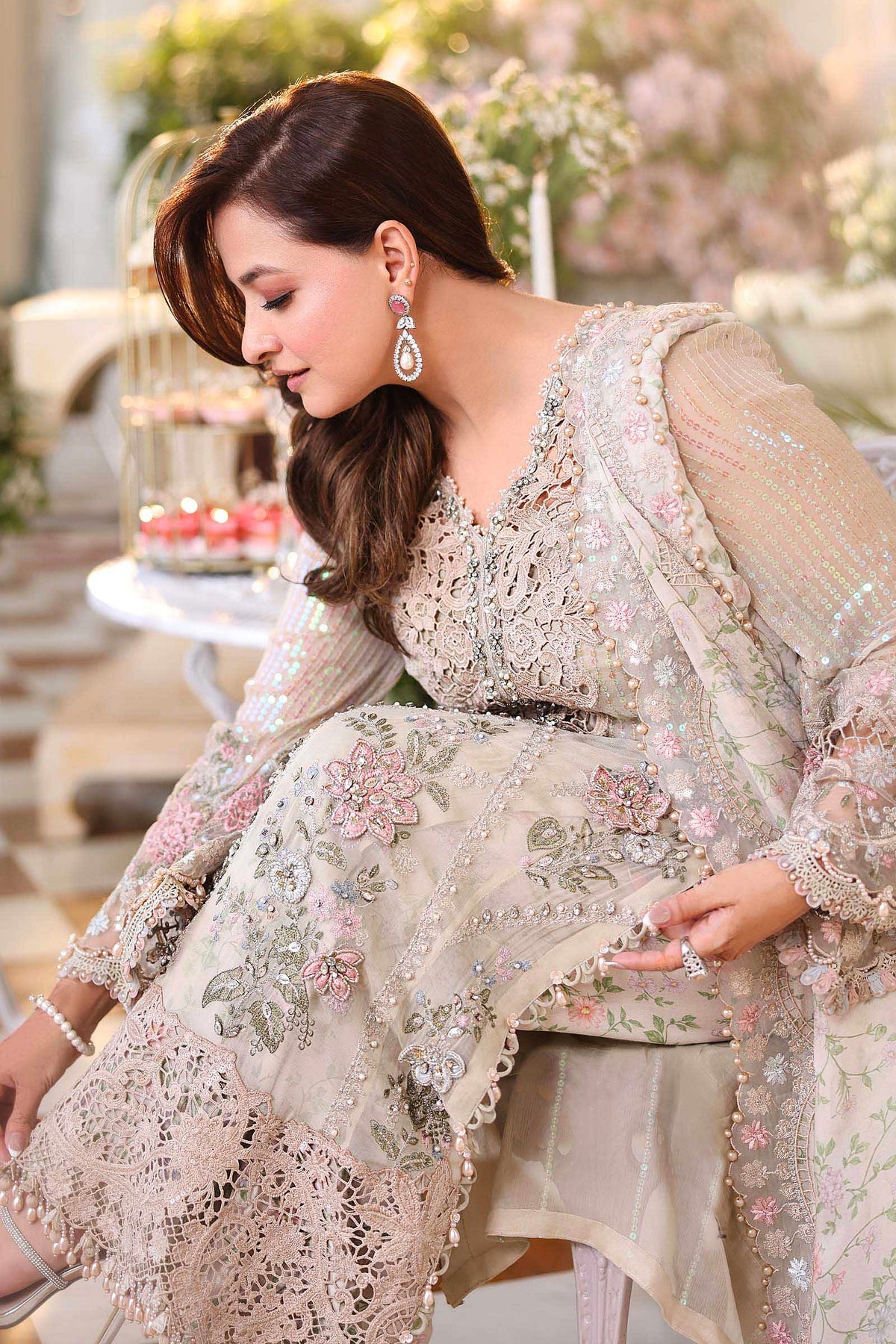 Maria B Heavy Embroidered Unstitched 3PC Suit