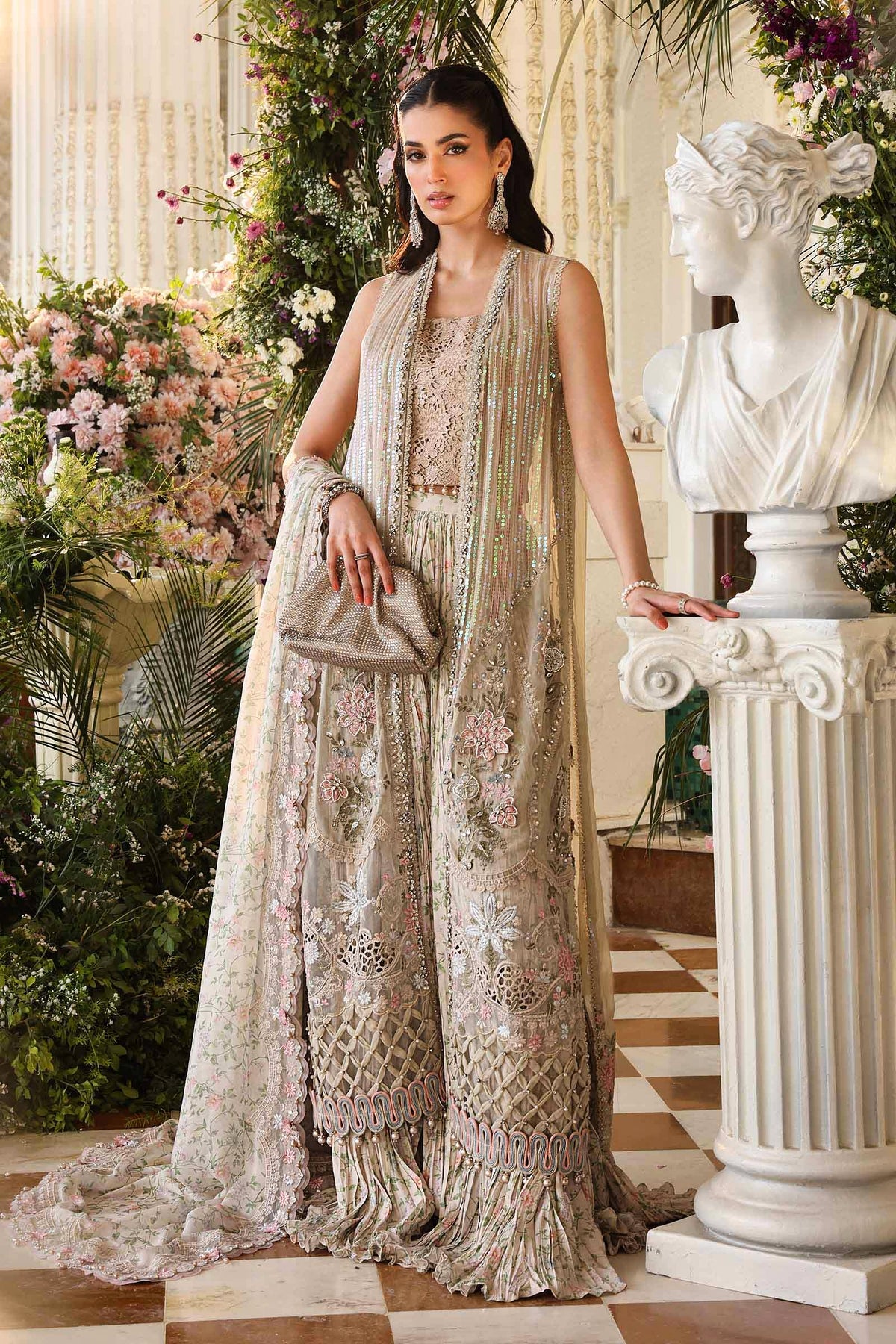 Maria B Heavy Embroidered Unstitched 3PC Suit