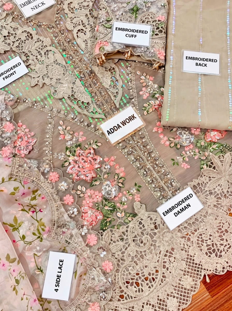 Maria B Heavy Embroidered Unstitched 3PC Suit