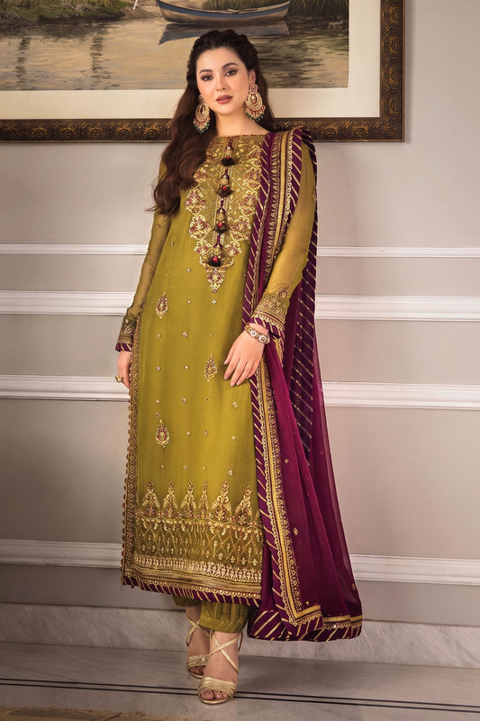 ASIM JOFA EMBROIDERED UNSTITCHED 3PC SUIT
