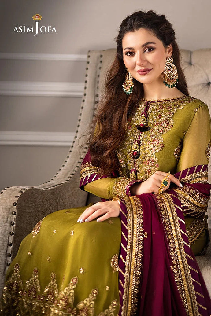 ASIM JOFA EMBROIDERED UNSTITCHED 3PC SUIT