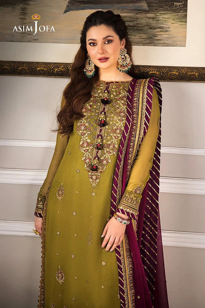 ASIM JOFA EMBROIDERED UNSTITCHED 3PC SUIT