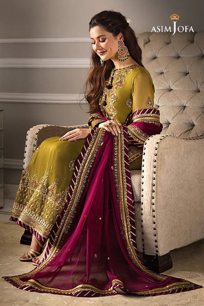 ASIM JOFA EMBROIDERED UNSTITCHED 3PC SUIT