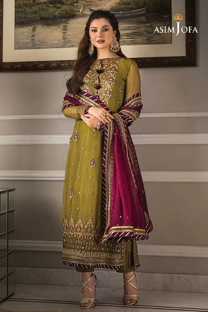 ASIM JOFA EMBROIDERED UNSTITCHED 3PC SUIT