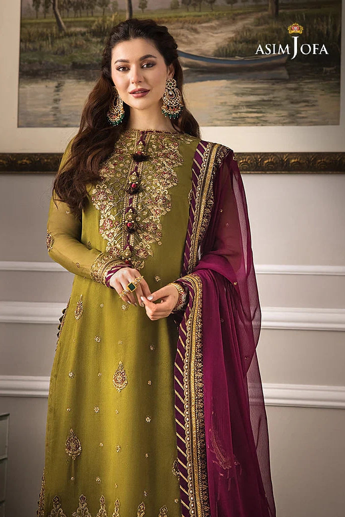ASIM JOFA EMBROIDERED UNSTITCHED 3PC SUIT