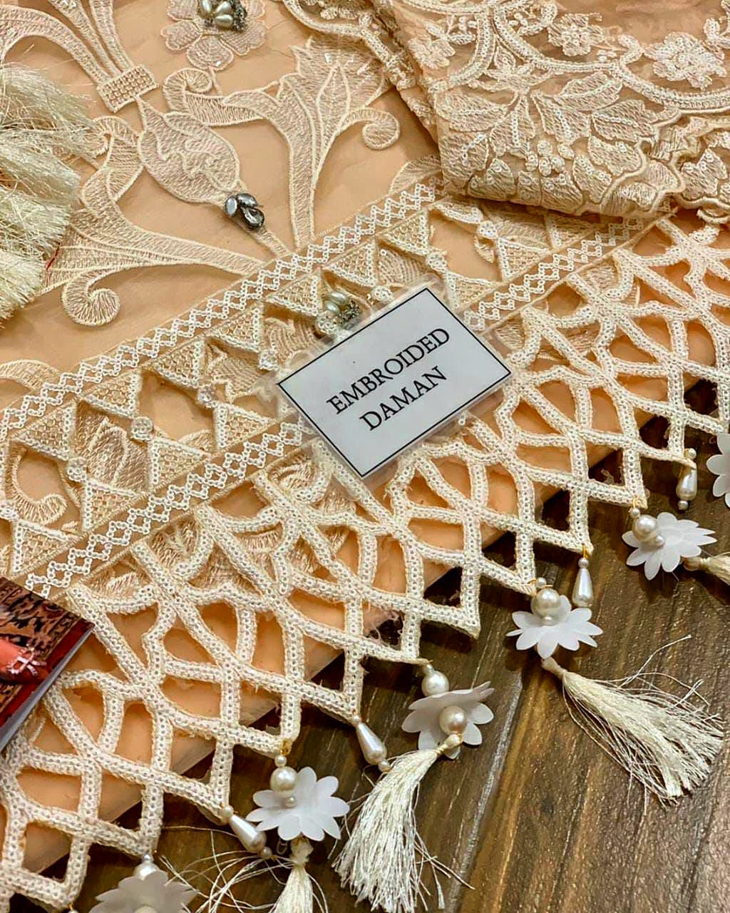 EMBROIDERED UNSTITCHED 3PC SET