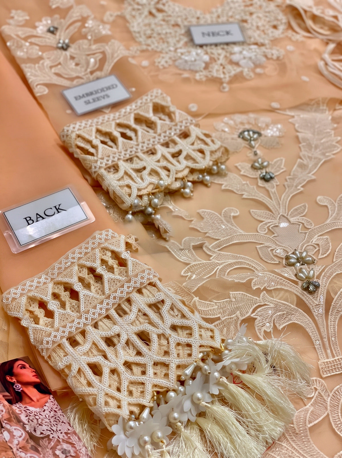 EMBROIDERED UNSTITCHED 3PC SET